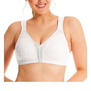 Deyllo Women's Wirefree Non Padded Plus Size Full Coverage Minimizer Bra, 44D